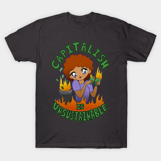 Capitalism Cutie Version 2 T-Shirt by LeMae Macabre